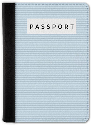 QRIOH Blue Stripes Passport Holder Wallet(Multicolor)