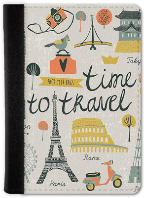 QRIOH Time To Travel Passport Holder Wallet(Multicolor)