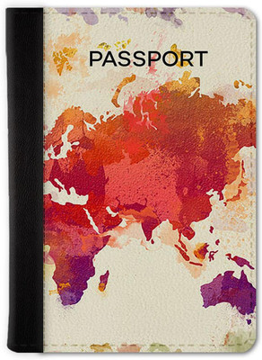 QRIOH Colorful World Passport Holder Wallet(Multicolor)