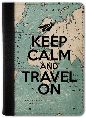 QRIOH Keep Calm Passport Holder Wallet(Multicolor)