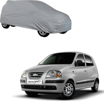 CARG7 Car Cover For Hyundai Santro Xing (Without Mirror Pockets)(Silver)