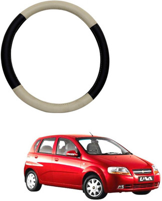 MATIES Steering Cover For Chevrolet Universal For Car(Beige Brown, Leatherite)