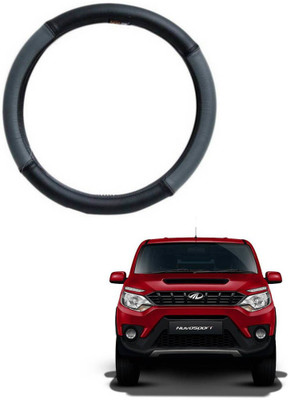 AYW Steering Cover For Mahindra Mahindra(Grey, Black, Leather)