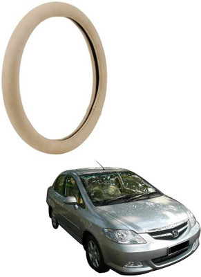 MATIES Steering Cover For Honda Universal For Car(Beige, Leatherite)