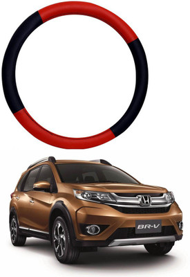 MATIES Steering Cover For Honda Universal For Car(Red Black, Leatherite)