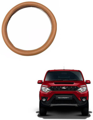 MATIES Steering Cover For Mahindra Universal For Car(Tan, Leatherite)