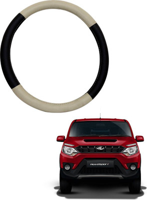 AYW Steering Cover For Mahindra Mahindra(Beige, Brown, Leather)