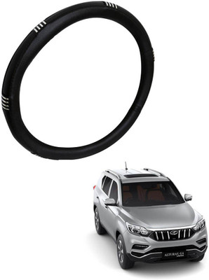 AYW Steering Cover For Mahindra V40(Chrome, Black, Leather)