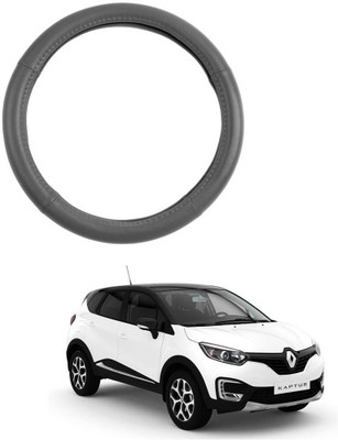 MATIES Steering Cover For Renault Universal For Car(Grey, Leatherite)