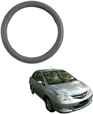 MATIES Steering Cover For Honda Universal For Car(Grey, Leatherite)