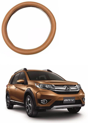 MATIES Steering Cover For Honda Universal For Car(Tan, Leatherite)