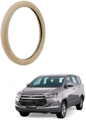 MATIES Steering Cover For Toyota Universal For Car(Beige, Leatherite)