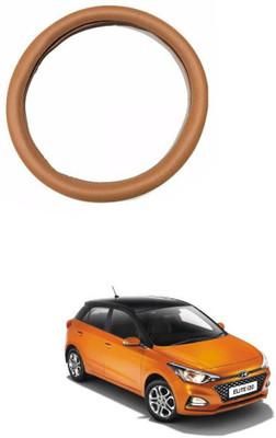 MATIES Steering Cover For Hyundai Universal For Car(Tan, Leatherite)