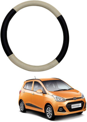 EIAC Steering Cover For Hyundai Grand i10(Beige Brown, Leatherite)