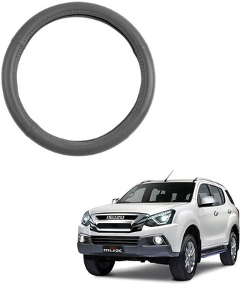 MATIES Steering Cover For Isuzu Universal For Car(Grey, Leatherite)