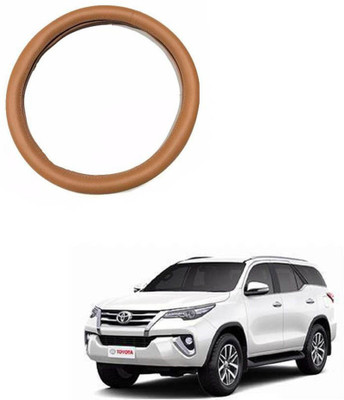 MATIES Steering Cover For Toyota Universal For Car(Tan, Leatherite)