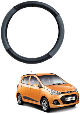 AYW Steering Cover For Hyundai Grand i10(Grey, Black, Leather)