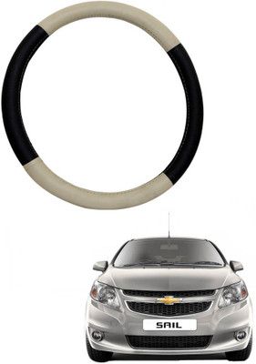 AYW Steering Cover For Chevrolet Sail UVA(Beige, Brown, Leather)