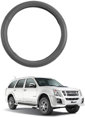 MATIES Steering Cover For Isuzu Universal For Car(Grey, Leatherite)