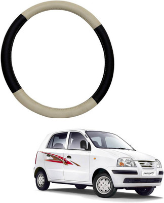 AYW Steering Cover For Hyundai Santro Xing(Beige, Brown, Leather)