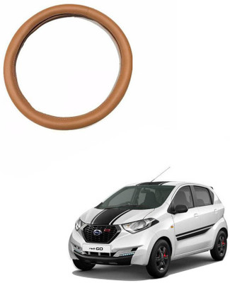 MATIES Steering Cover For Datsun Universal For Car(Tan, Leatherite)