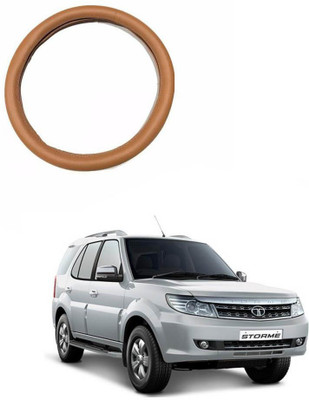MATIES Steering Cover For Universal For Car Universal For Car(Tan, Leatherite)