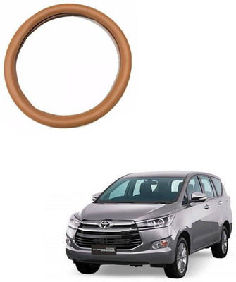 MATIES Steering Cover For Toyota Universal For Car(Tan, Leatherite)