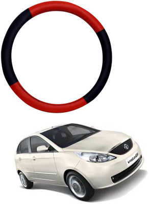 monolive Steering Cover For Tata Indica Vista(Red Black, Leatherite)