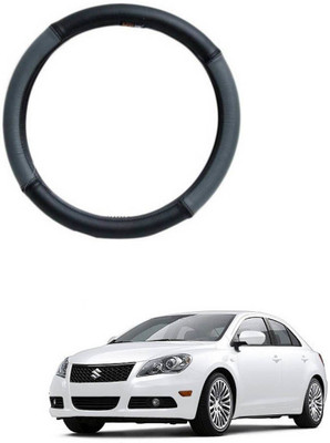 AYW Steering Cover For Maruti Kizashi(Grey, Black, Leather)