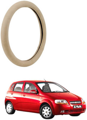 MATIES Steering Cover For Chevrolet Universal For Car(Beige, Leatherite)