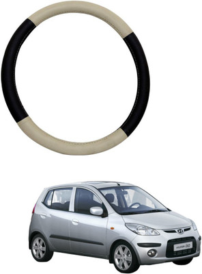 MATIES Steering Cover For Hyundai Universal For Car(Beige Brown, Leatherite)