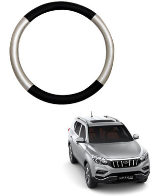 AYW Steering Cover For Mahindra V40(Silver, Black, Leather)
