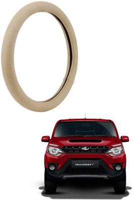 AYW Steering Cover For Mahindra Mahindra(Beige, Leather)