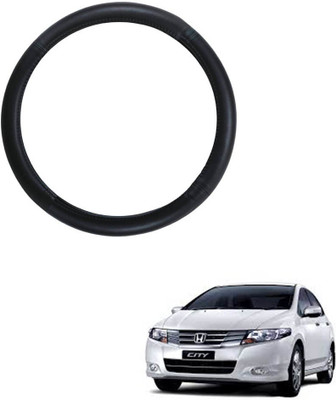 MATIES Steering Cover For Honda Universal For Car(Black, Leatherite)