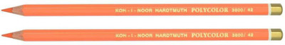 KOHINOOR Polycolor Artist's Coloured Pencils Hexagonal Shaped Color Pencils(Set of 2, Chromium Orange)