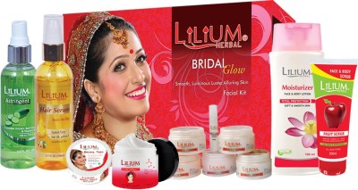 LILIUM Bridal Facial Kit, Pack & Skin Care Product With Silver Nail PaintGC637(7 Items in the set)