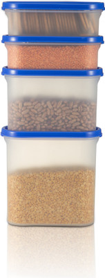 Flipkart SmartBuy Modular Containers - 525 ml, 1200ml, 1800ml - Plastic Grocery Container(Pack of 4, Clear)