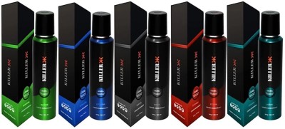 KILLER CYCLONE , WAVE , STORM , MARINE , OCEAN_10 Deodorant Spray  -  For Men(1500 ml, Pack of 10)