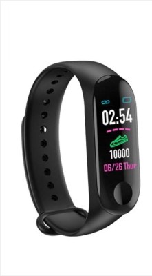 FRONY EZQ_264L_M3 Smart band compatiable with all Smartphones(Black Strap, Size : Free Size)