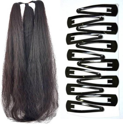 Styllofy Balck  Jutti/Braid/Paranda  Extension with Black Clip Hair Extension