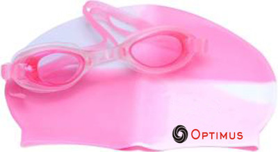 Optimus ÃÂ® Swimming Combo Kit-1 Swimming Cap 1 Swimming Goggle 1 Pair Ear-Plug & 1 Nose-Pin Swimming Kit