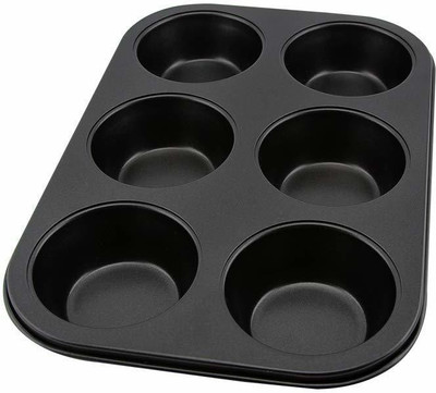 JOFIX Aluminium Cupcake/Muffin Mould 6(Pack of 1)
