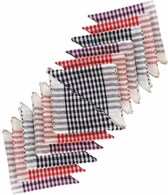 INDRAMANSHHA SEBO-10PS/kitchin napkin-93 Multicolor Cloth Napkins(10 Sheets)
