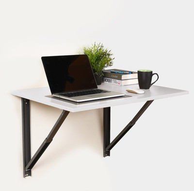 Forzza Oliver Engineered Wood Study Table(Wall Mounted, Finish Color - White)