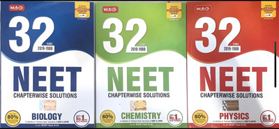 THREE BOOKS COMBO OF 32 Years NEET-AIPMT Chapterwise Solutions PHY,CHEM AND BIO FOR MADICAL EXAMINATION(mtg, MTG Editorial Board)