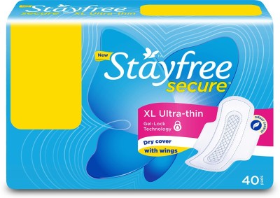 STAYFREE Secure Ultra-thin XL Sanitary Pad(Pack of 40)