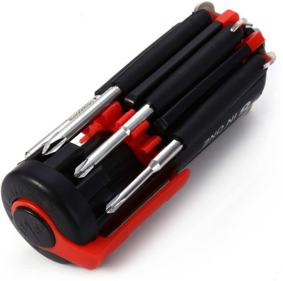 Aryshaa 8 in 1 Plastic Multi-Function Screwdriver Kit + 6 LED Light Torch Combination Screwdriver Set(Pack of 1)