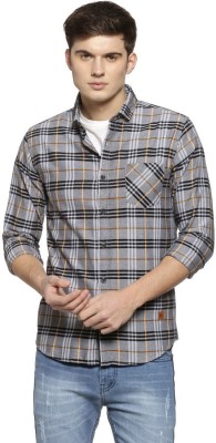 CAMPUS SUTRA Men Checkered Casual Grey Shirt