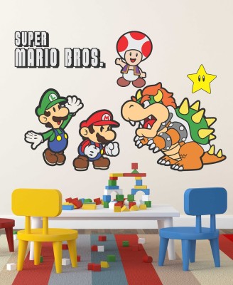 Wallzone 70 cm Super Mario Bros Removable Sticker(Pack of 1)