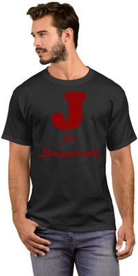 GNS Printed Men Round Neck Red, Black T-Shirt